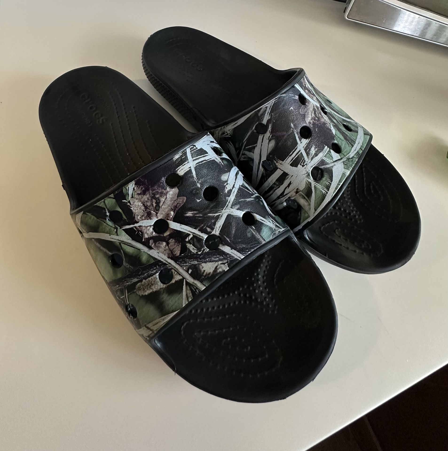 Camo Crocs Slides SIZE 13