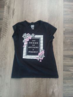 Justice black t-shirt
