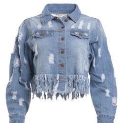 Distressed Denim Jacket