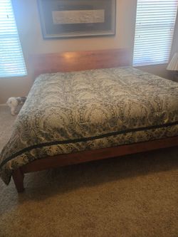 California king solid cherry wood