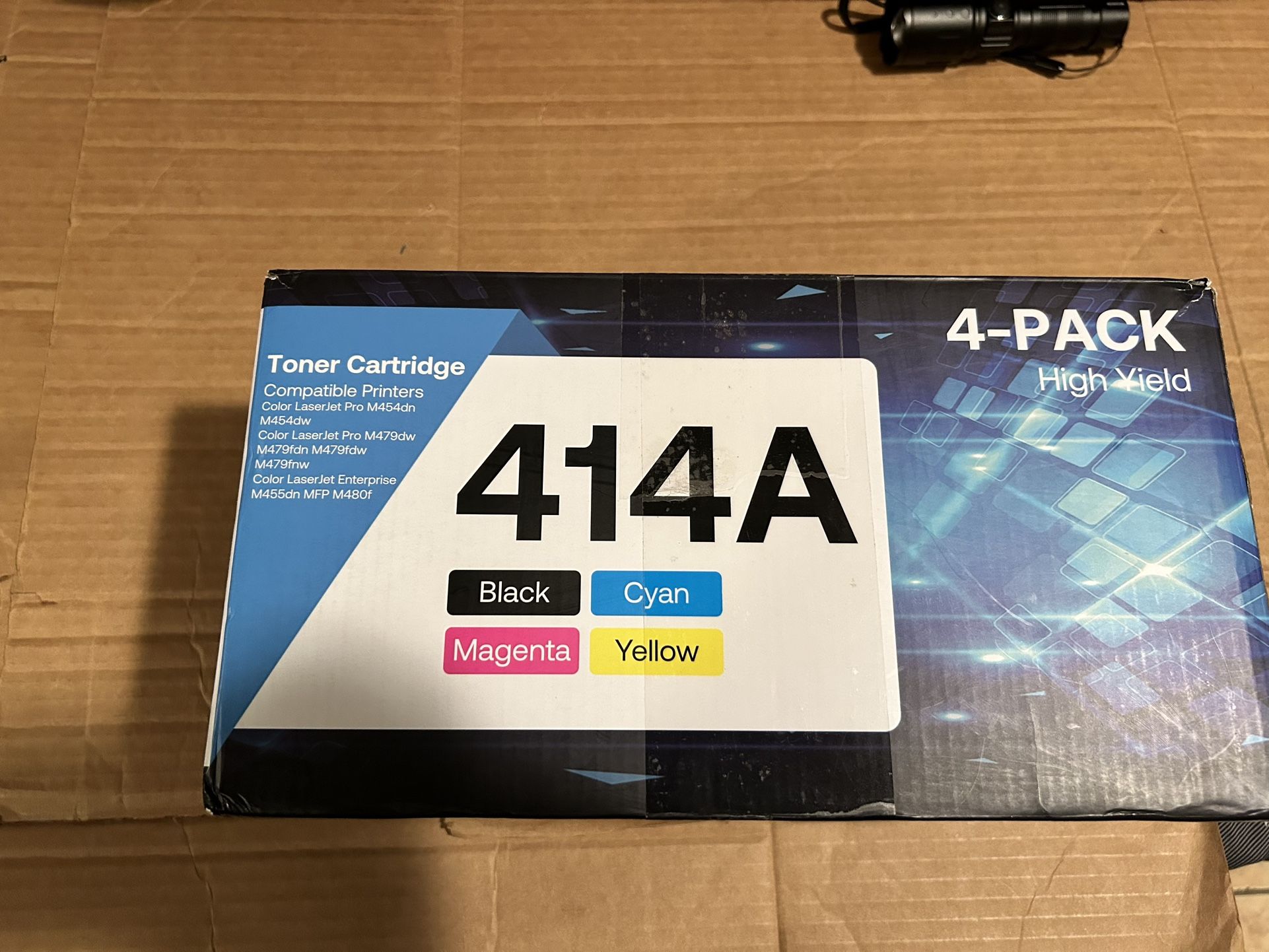 414A Toner Cartridges Four pack High yield includingw 4 colors (black,cyan,magenta,yellow)