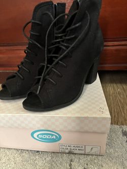 Women’s open toe ankle boots