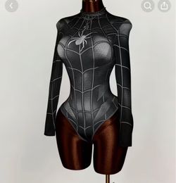 Black Women Spider Girl body suit size large
