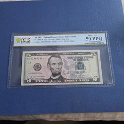 Collectible Coin &Currency Five Dollar Bill 