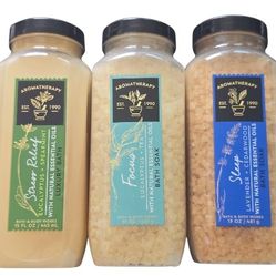 NEW Bath & Body Works Aromatherapy Luxury Bath (Stress Relief) & Bath Salt  (Sleep & Focus) Bundle 