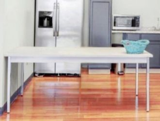 (3) 6 Ft.  Steelcase White Metal Meeting/Conference Tables