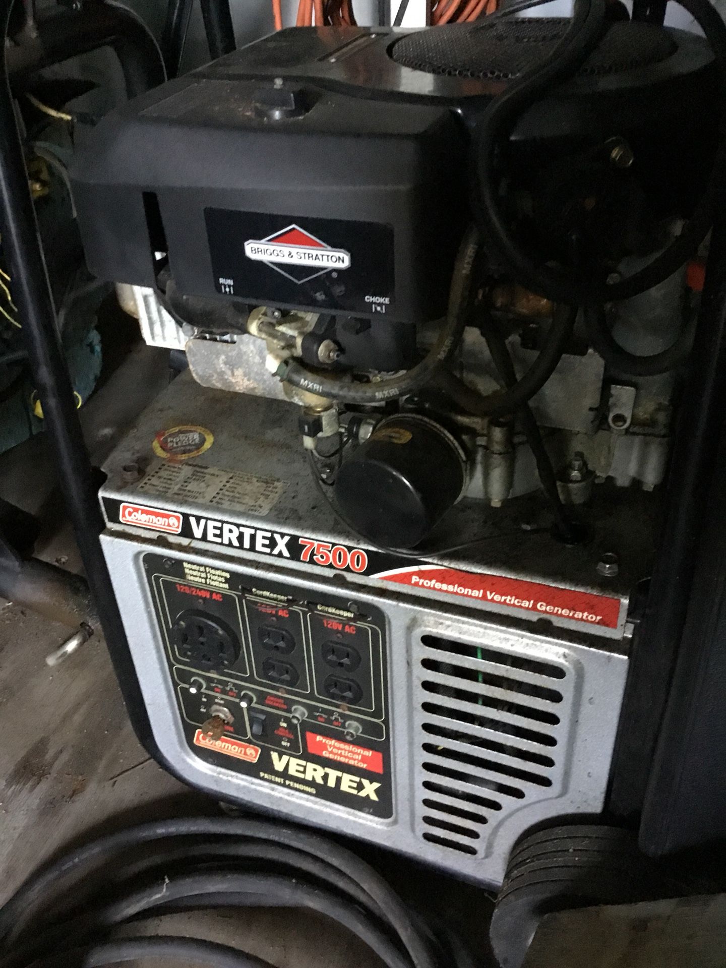 Coleman vertex 7500 generator electric start with Wire and cover make offer