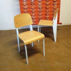 Not Vintage Jean Prouve Standard chairs Mid Century MCM Vitra style 