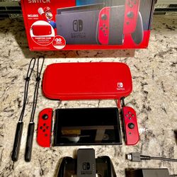 Nintendo Switch Original V2 Red Mario Edition 