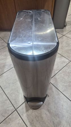 SimpleHuman Butterfly Step Trash Can Stainless Steel Dual Compartment (40 L)
