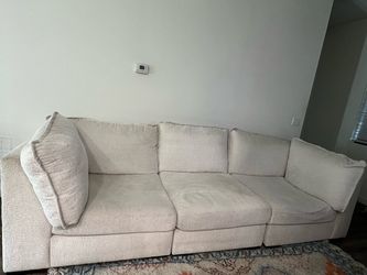 FREE comfy couch and ottoman, local pickup only