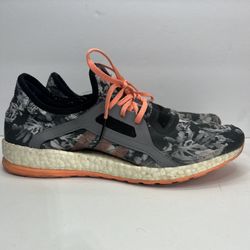 Adidas Pure Boost X Running Shoes Gray Low Top Floral