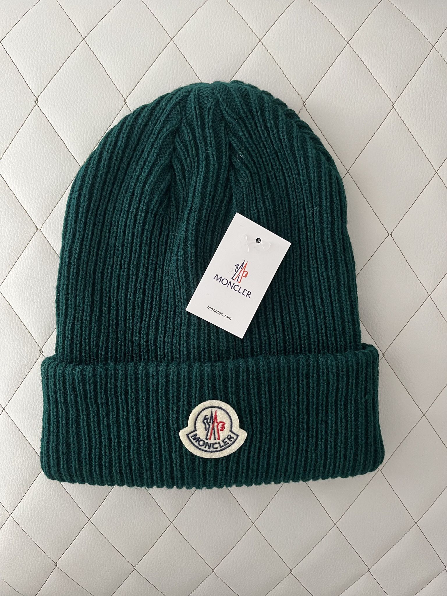 Green Moncler Beanie 