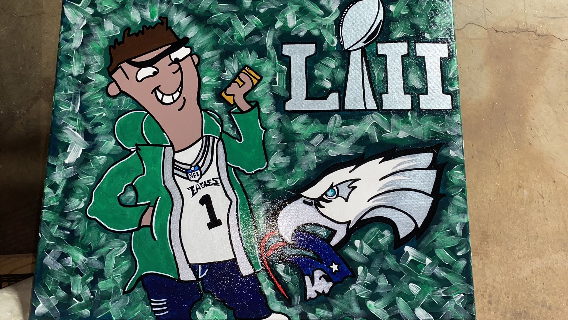 Eagles SuperBowl Vs. Patriots Canvas