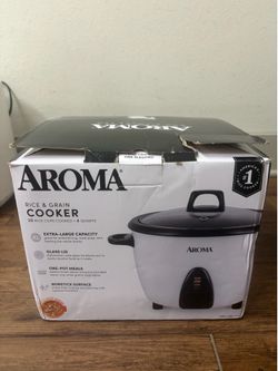 Aroma Rice & Grain Cooker 20-Cup / 4-Qt with Steamer Tray - Like New