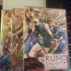 Rune Soldier: Enter the Klutz - Volume 1 2 3 DVD Anime + Manuals + Inserts