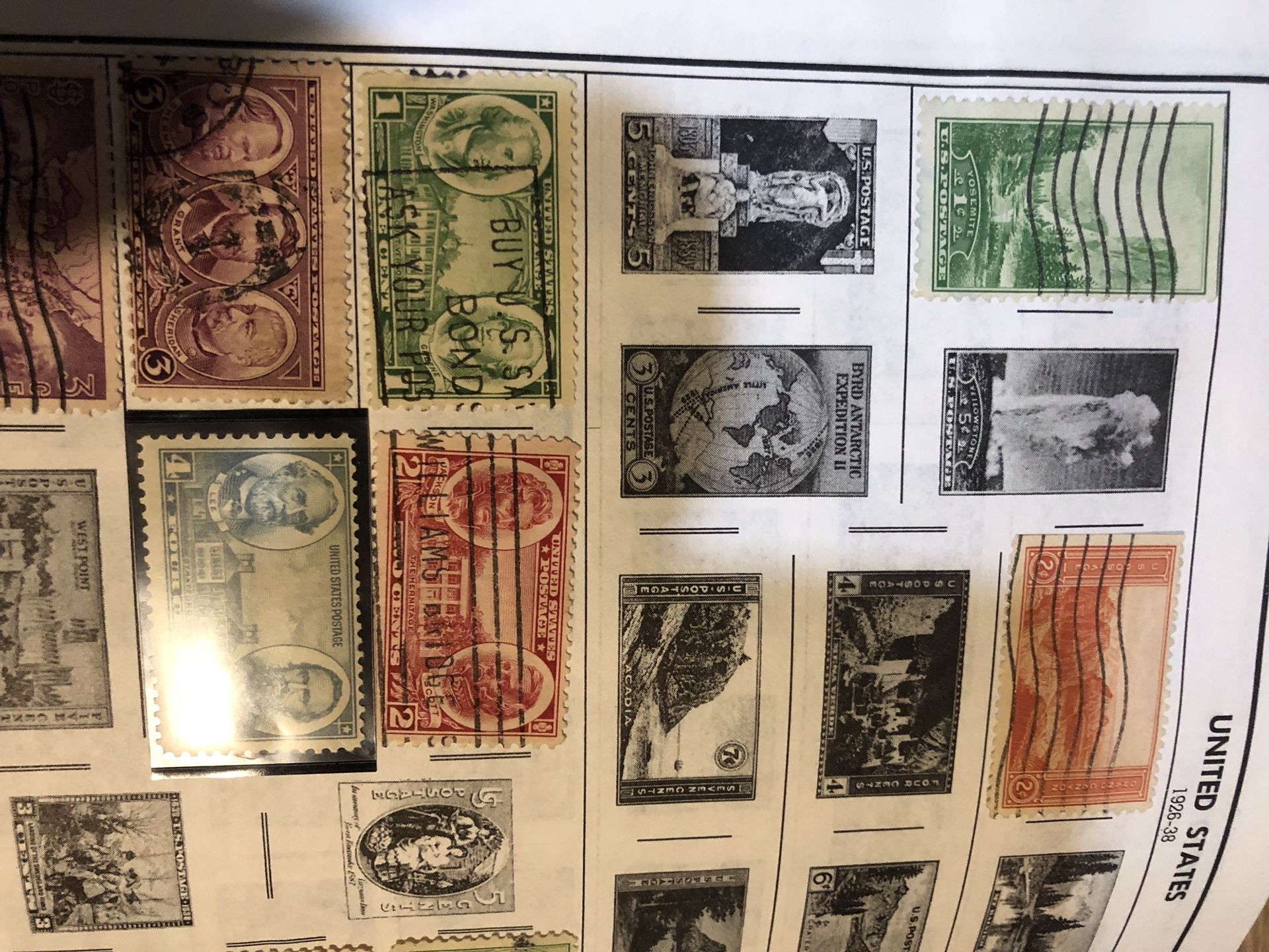 Stamp Collection U.S. Stamps 1924-1938