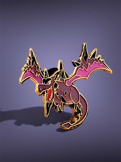 Pokémon Mega AERODACTYL EX Official Enamel Hat Pin 2015 Collectible