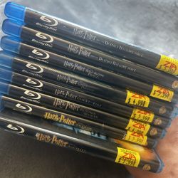 Full 8 piece Harry Potter Movie collection blue ray