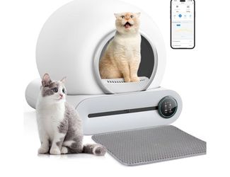 New BASTRUMI Self-Cleaning Automatic Cat Litter Box (Grey)