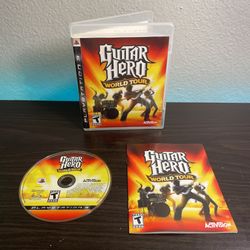 Guitar Hero: World Tour (Sony PlayStation 3, 2008) PS3 CIB Complete Tested Works. Comes with everything shown in pictures. Tested and works good for t