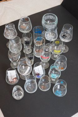 Craft beer brewery glasses