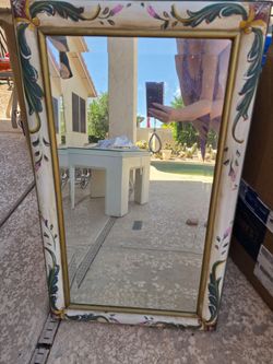Painted wall mirror