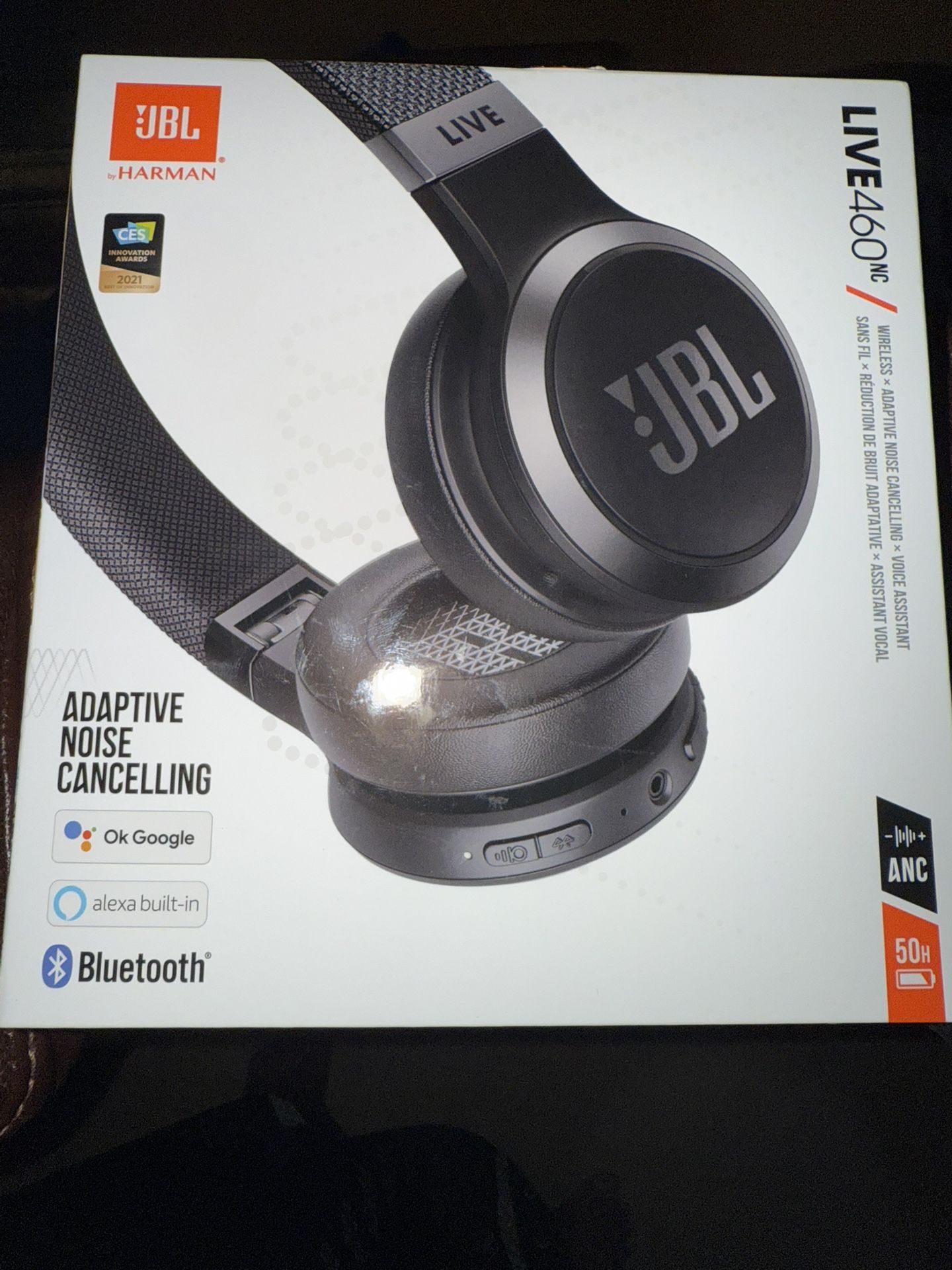 JBL Live 460NC - Wireless on-ear NC headphones - Black