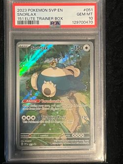 Pokemon 2023 SVP Snorlax #051 English Holo Promo PSA 10 Gem Mint