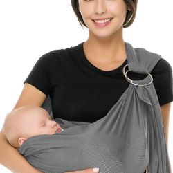 CUBY Water Baby Sling Carrier Breathable Mesh Baby Wraps Carrier Adjustable Ring Sling Baby Carrier Infant Carrier 