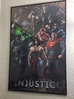 DC Framed Poster Super Heros Injustice God Among Us 