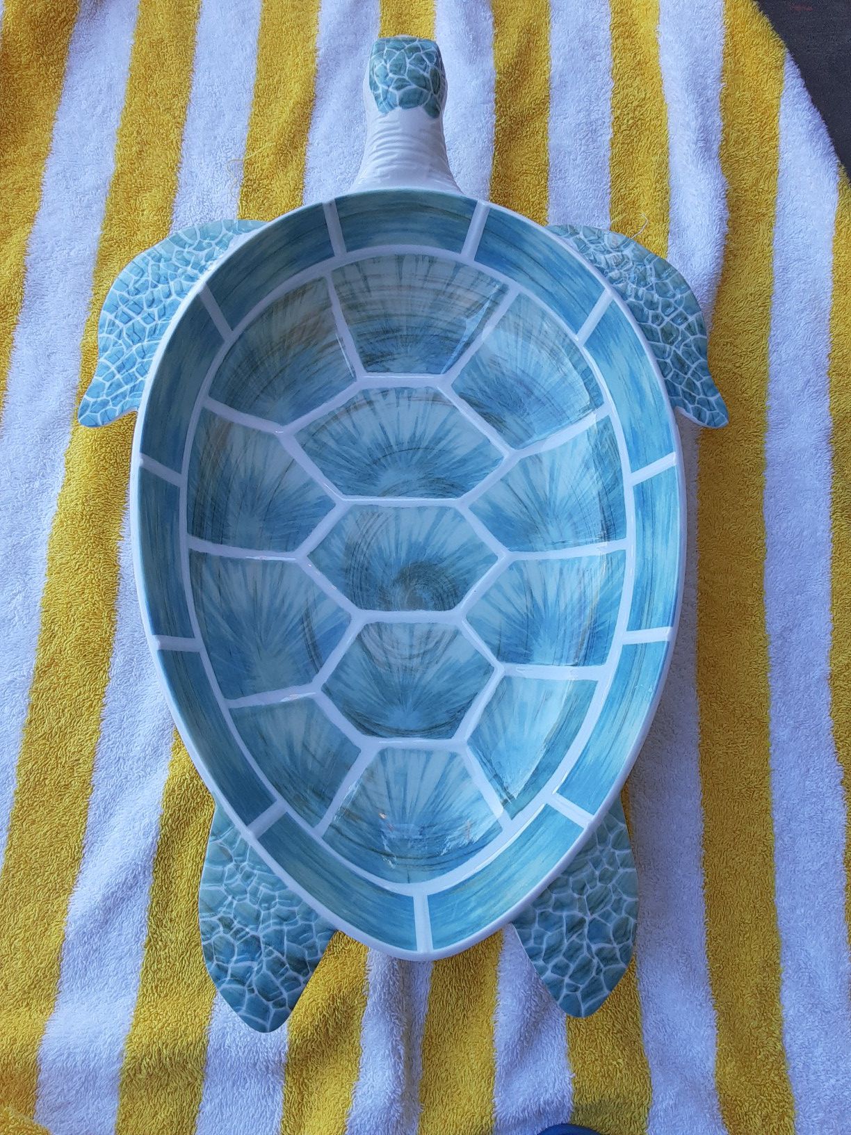 Turtle bowl big color beautiful pearl real new