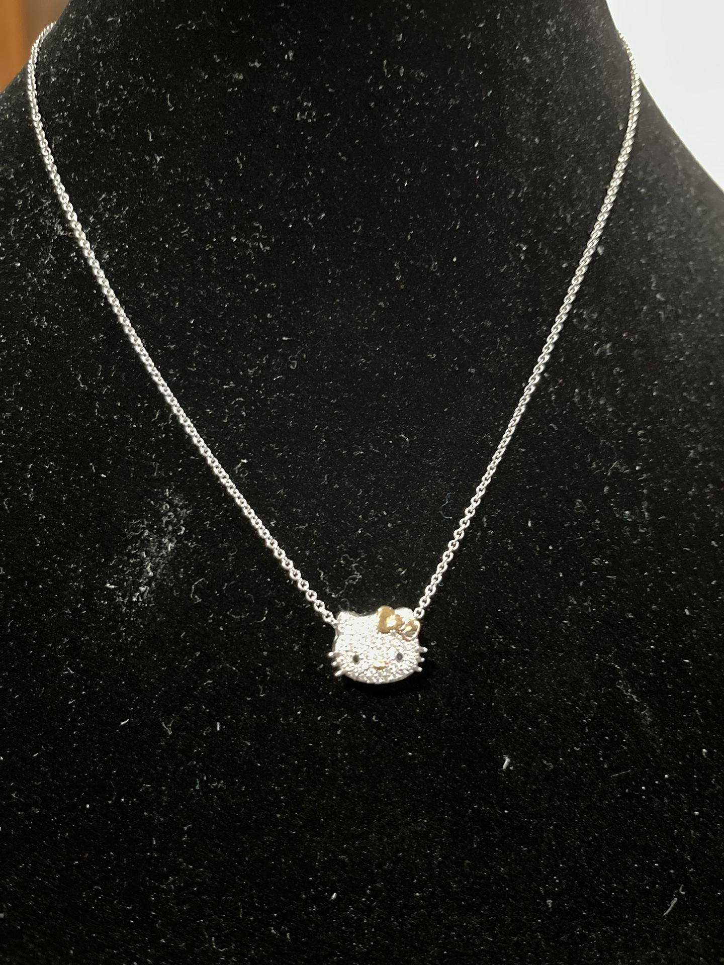 HELLO KITTY DIAMOND PENDANT BY KIMORA LEE SIMMONS KLS Sanrio Diamond 18k White Gold 18 Kt Karat  & Accessories