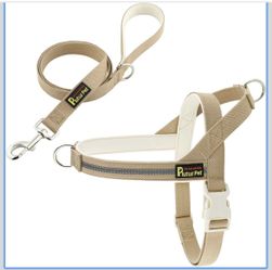 Plutus Pet Cotton Dog Harness and Leash Set Size M