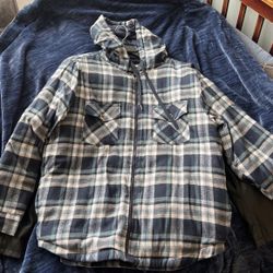 Plaid Zip Up Hoodie