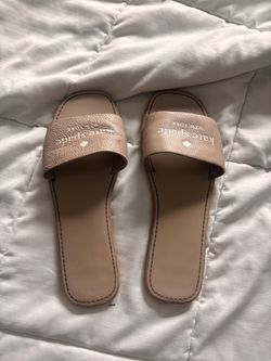 Kate Spade New York Leather Slide Sandals Size 8