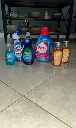 Persil Detergent 84oz, Lysol, Palmolive, Softsoap, Gain