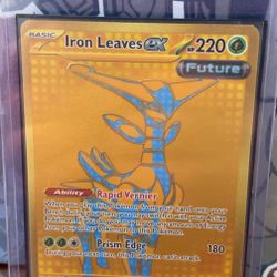 Pokemon Prismatic Evolutions Ultra Rare Iron Leaves EX SIR