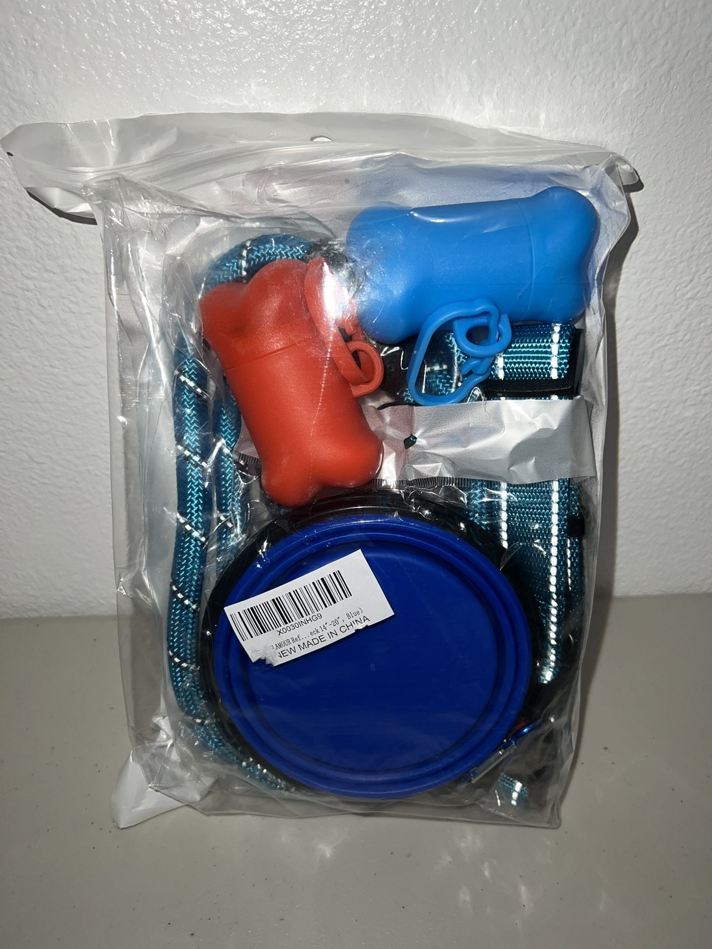 Dog Collars And Bowl Set