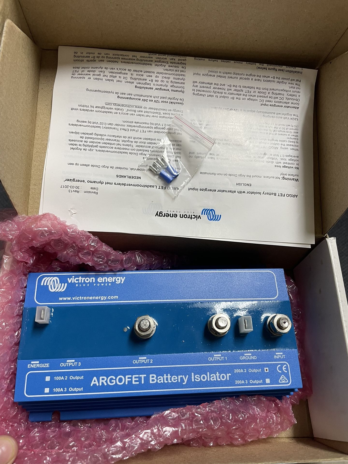 Battery Isolator 2 Batteries 200amp By Victron Energy