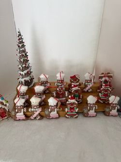Gingerbread Christmas Ornaments Decoration size 4 1/2” tall & 7” ($5.00 each)