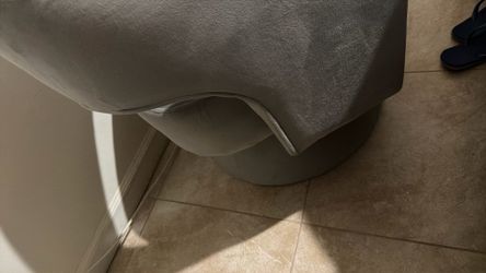 Swivel grey velvet chair