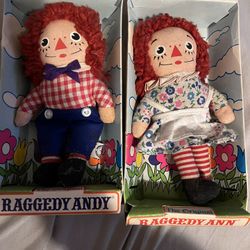 Raggedy Ann Raggedy Andy Dolls Vintage 
