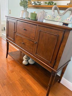 Wood Sideboard Buffet Console with Drawers