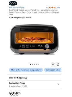 Ooni Volt 2 (Gen 2) Electric Indoor Pizza Oven