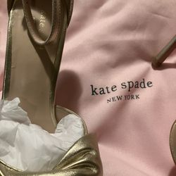 New Kate Spade Gold Metallic Bridal Shoes