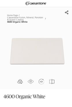 65” x 45” slab Caesar stone organic white polished