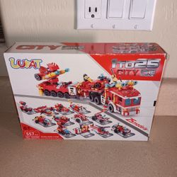 New Fire Truck Building Set