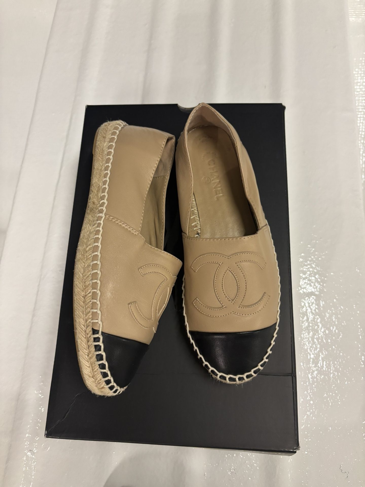 CHANEL Women’s Shoes Lambskin Espadrilles