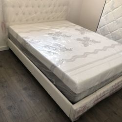 Queen Bed With Memory Foam Mattress Only $500 ON SALE!!!